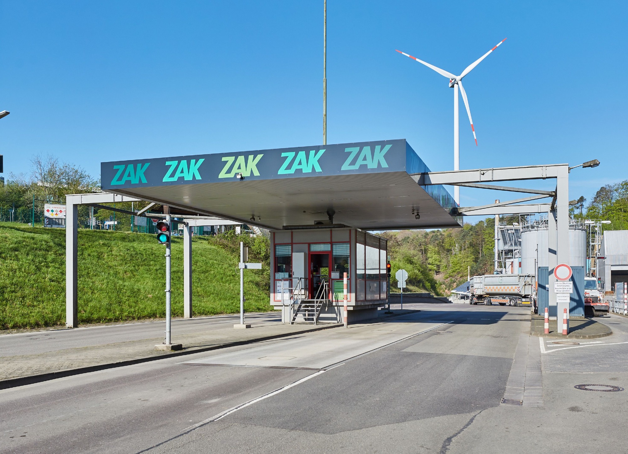 ZAK Eingangswaage zur Gewichtskontrolle der Anlieferfahrzeuge