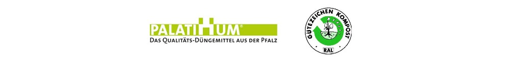Palatihum Markenlogo für hochwertigen Dünger aus der Pfalz mit offiziellem RAL Gütezeichen Kompost als Qualitätsnachweis